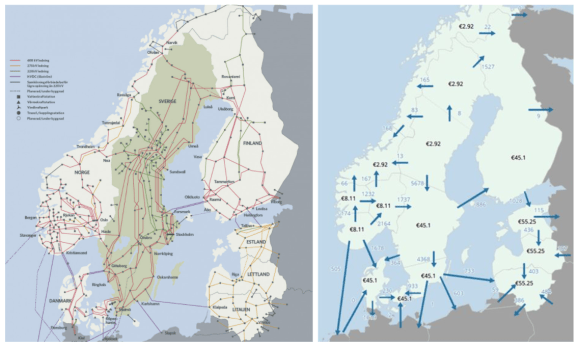 Europe map electricity grid 